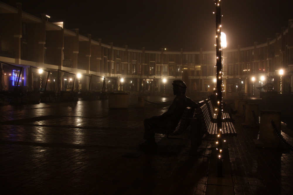 Robert Simon on a foggy night