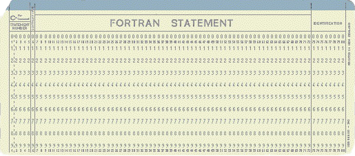 Fortran Punch Card