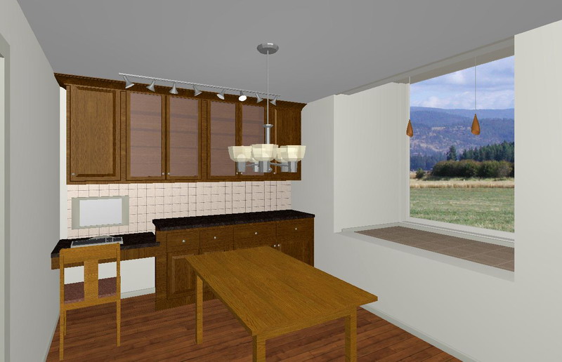 Other end of the kitchen proposal.