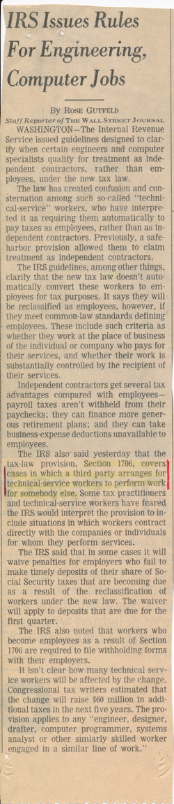 Tax Law Change 1987