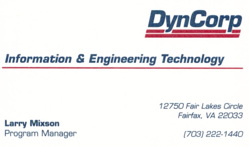 DynCorp Business Card