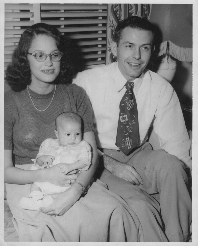 Morris and Barbara holding baby Brenda