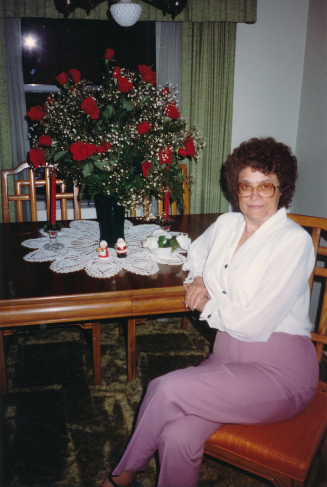 Mom with her 36 roses