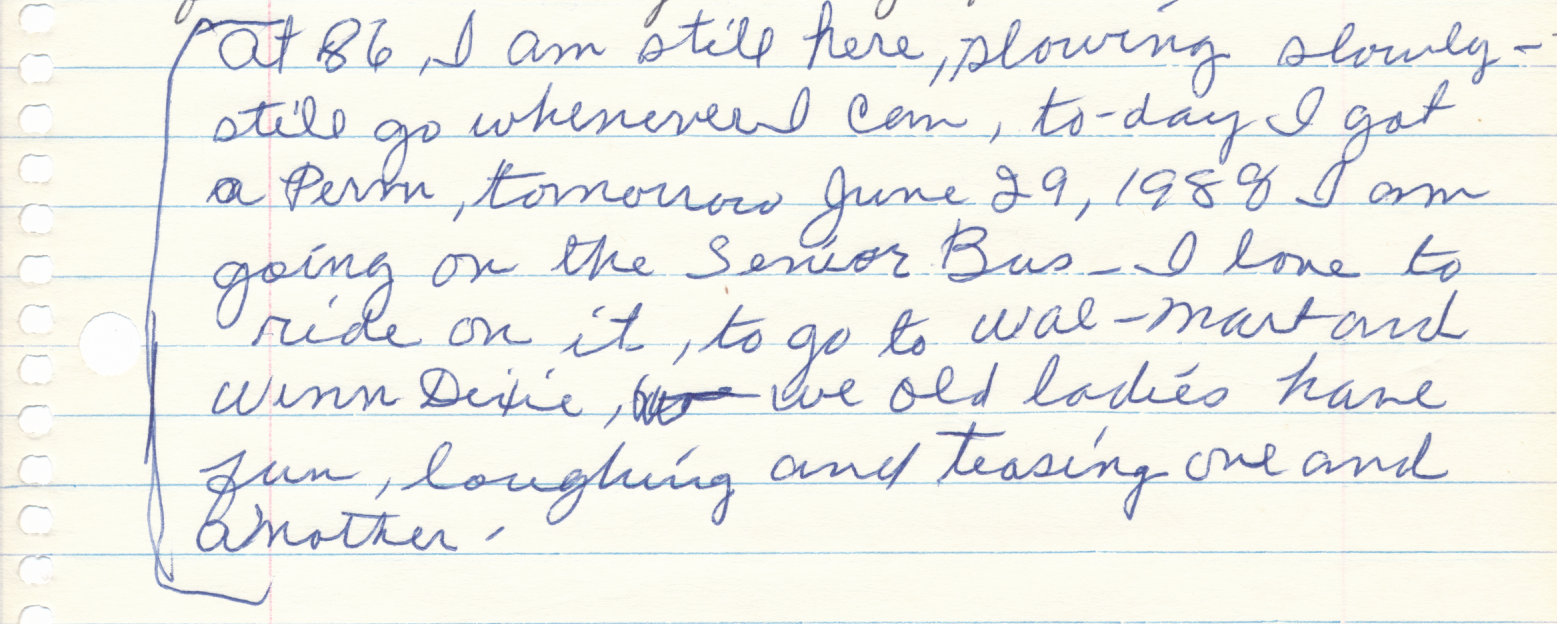 Note from 1988