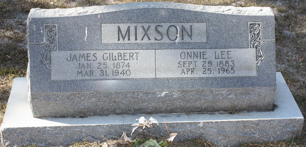 Mixson, James Gilbert and Onnie Lee Tombstone
