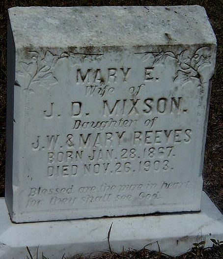 Mixson, Mary E. tombstone