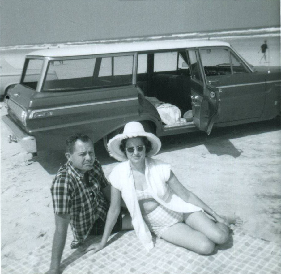 Morris and Barbara at Beach