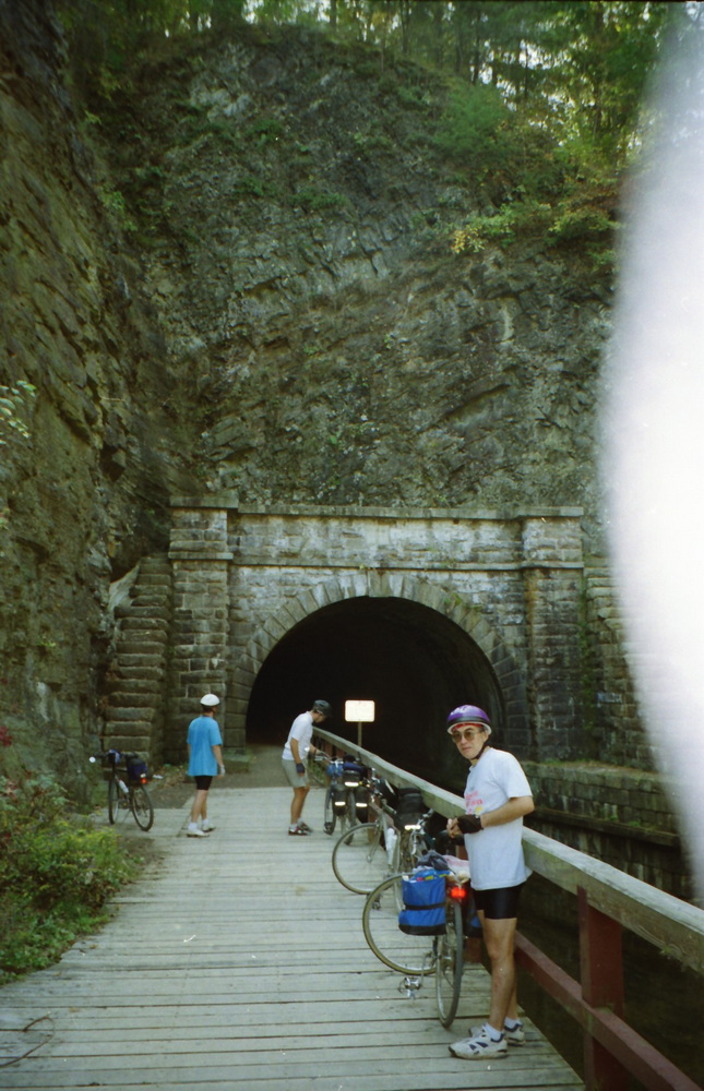Here we are at the Paw Paw Tunnel, 3,118-foot-long tunnel which in which the entire canal and tow path go though as a short cut through the mountain on a U shape bend in the river. I found it to be the most interesting part of the canal.