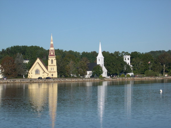 Three Churches in Mahone Bay