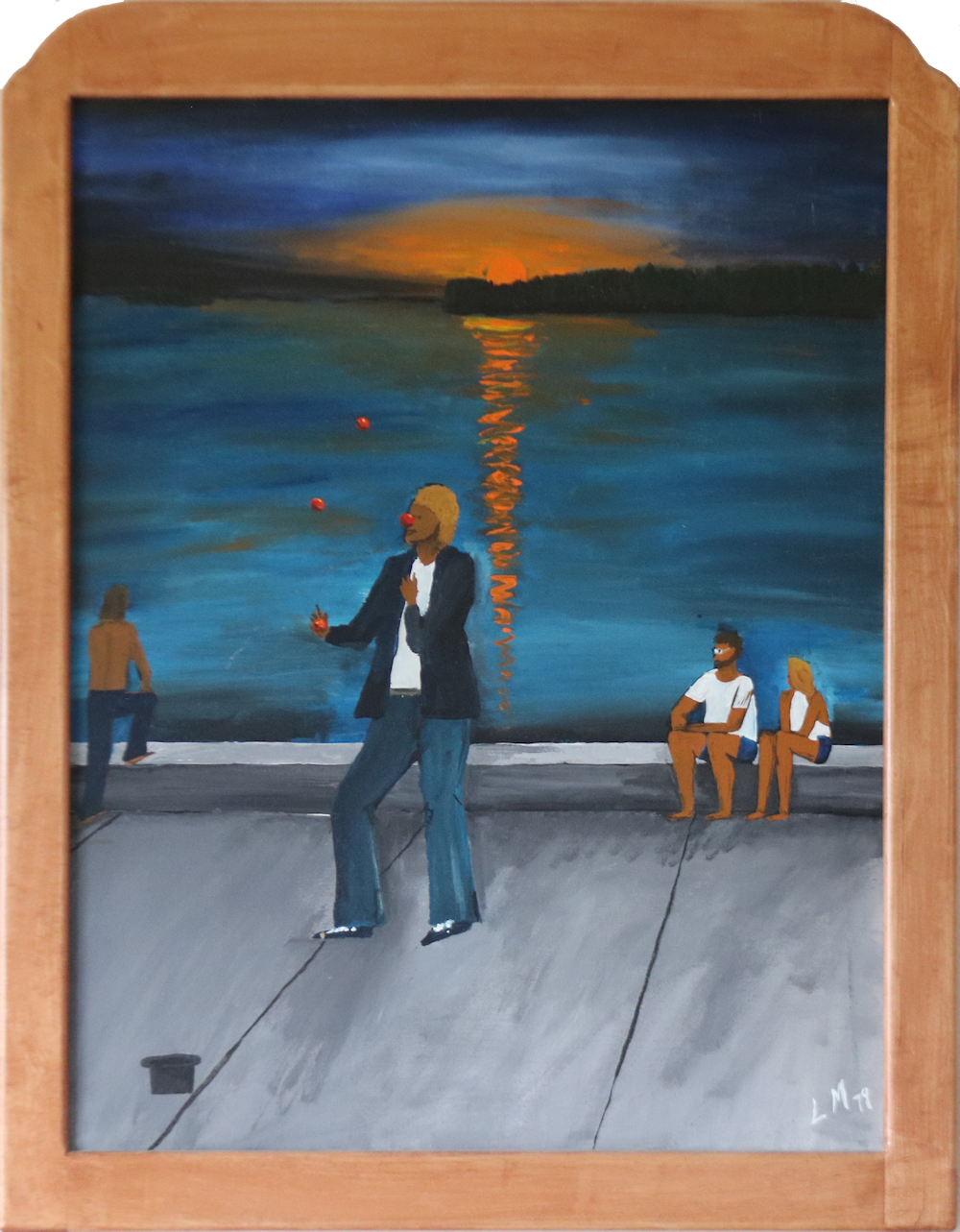 Painting - Juggler at Mallory Square