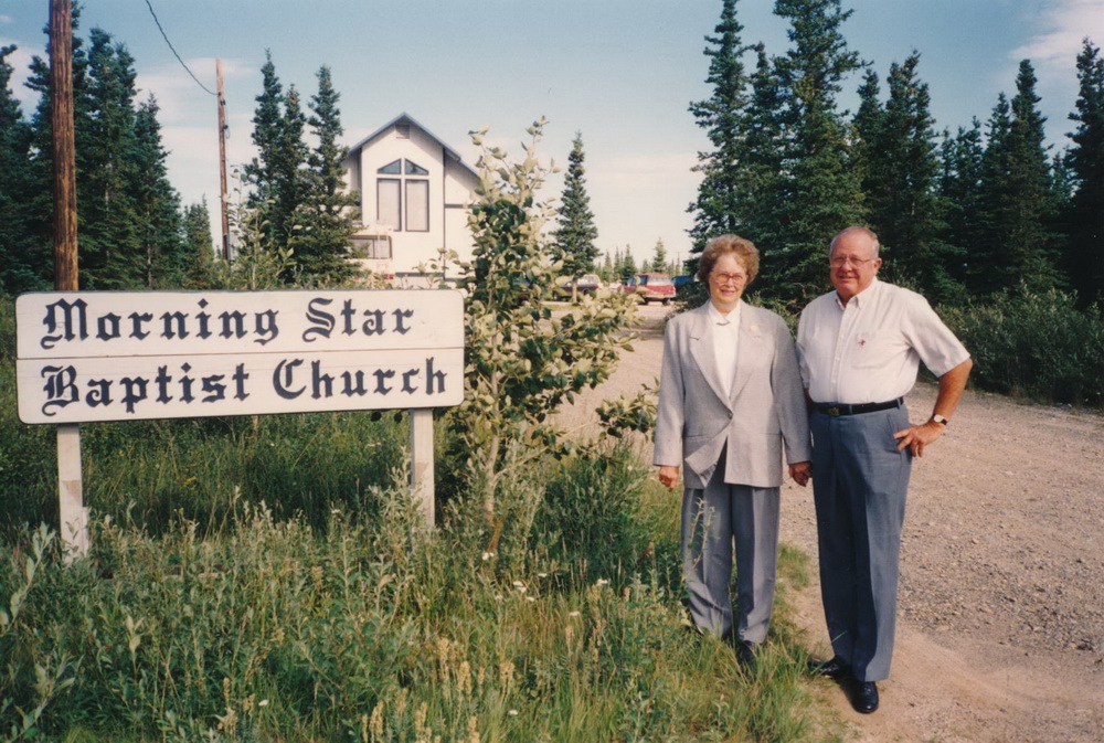 Barbara and Morris at church
