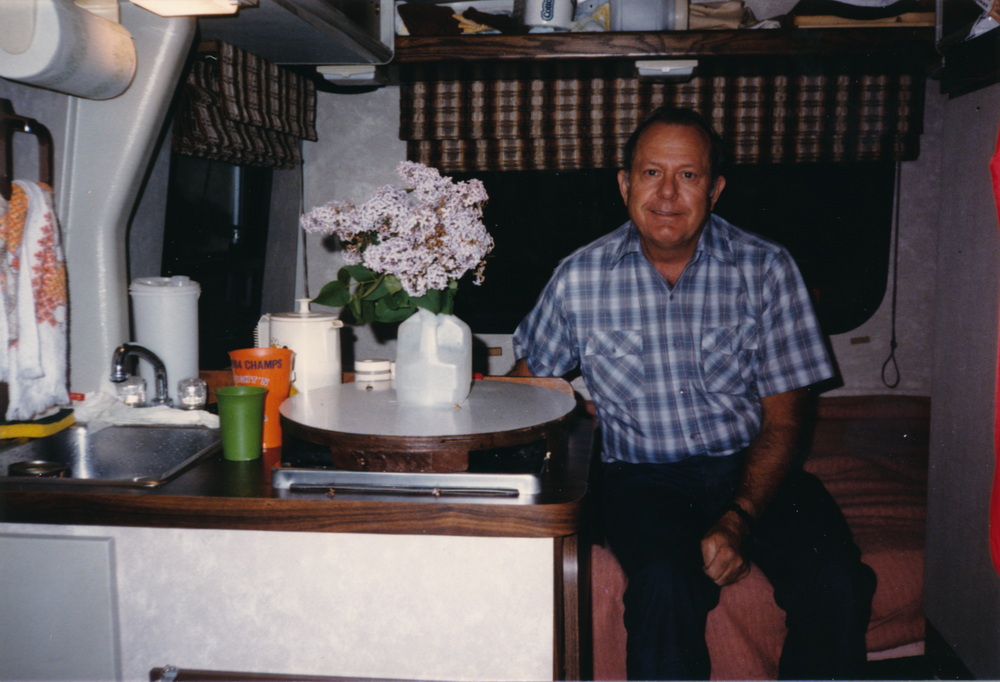 Morris inside their van