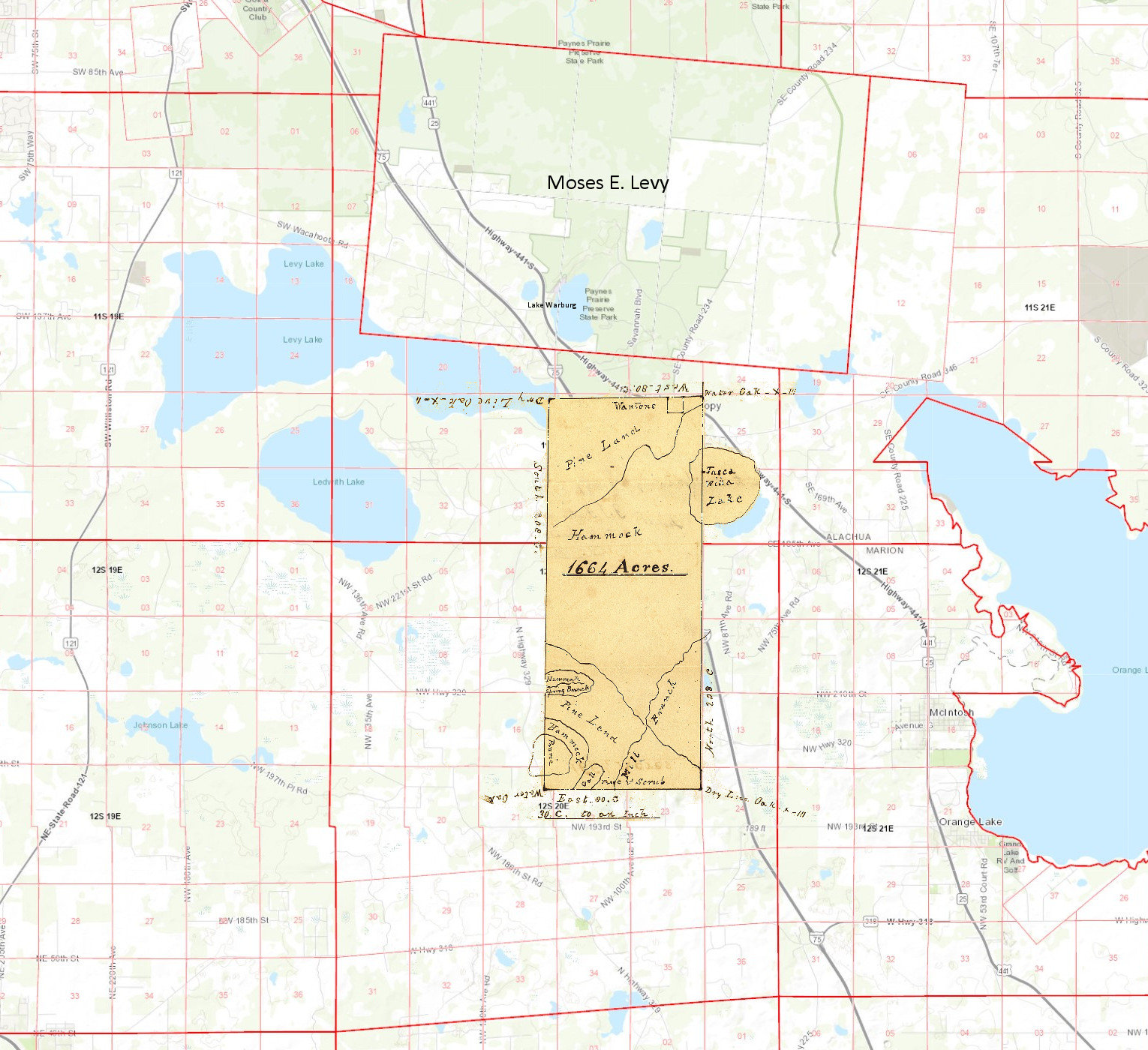 Levy and Wanton's land