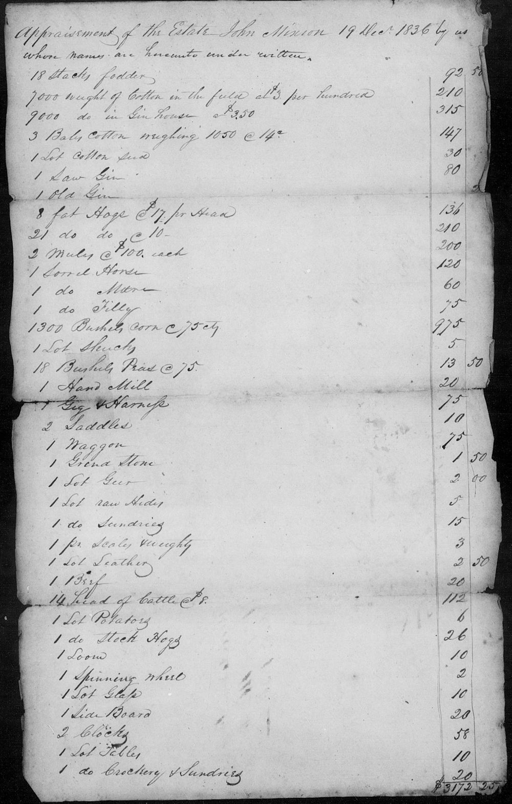 John Mixson's assets