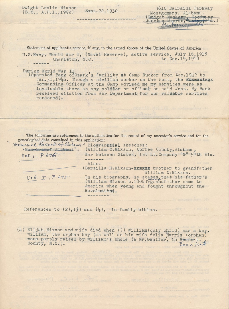 Sons of American Revolution Application