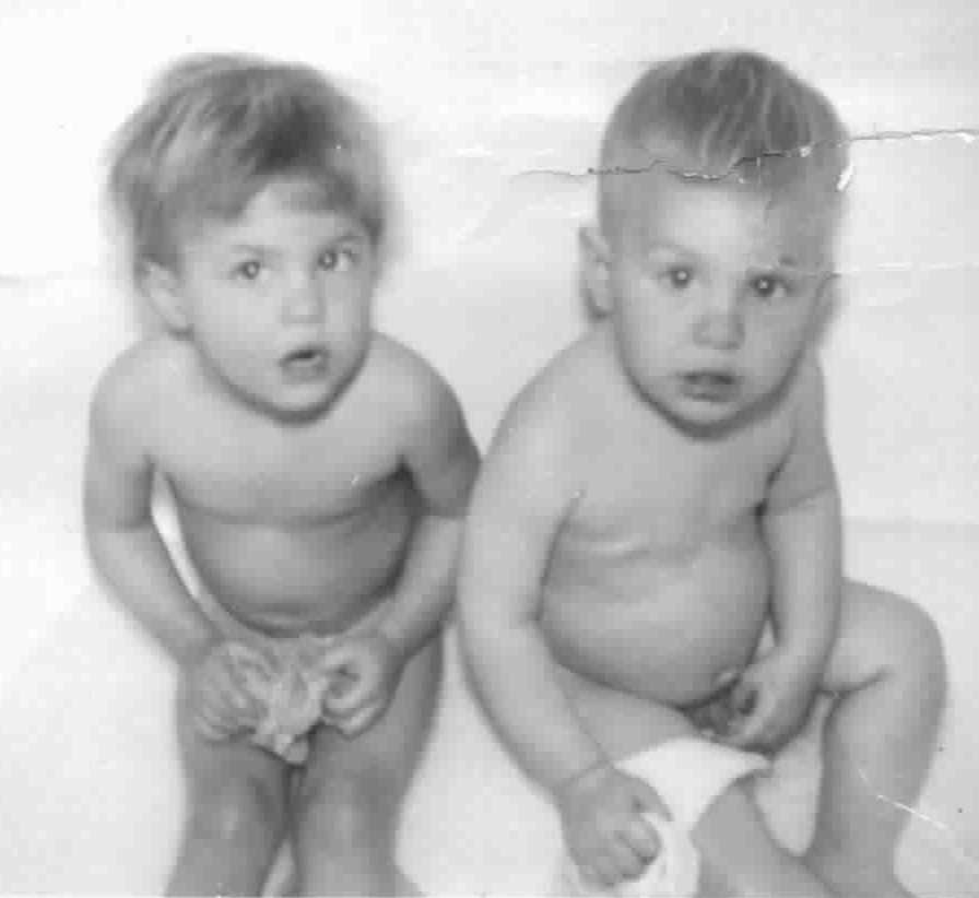 Brenda and me taking a bath