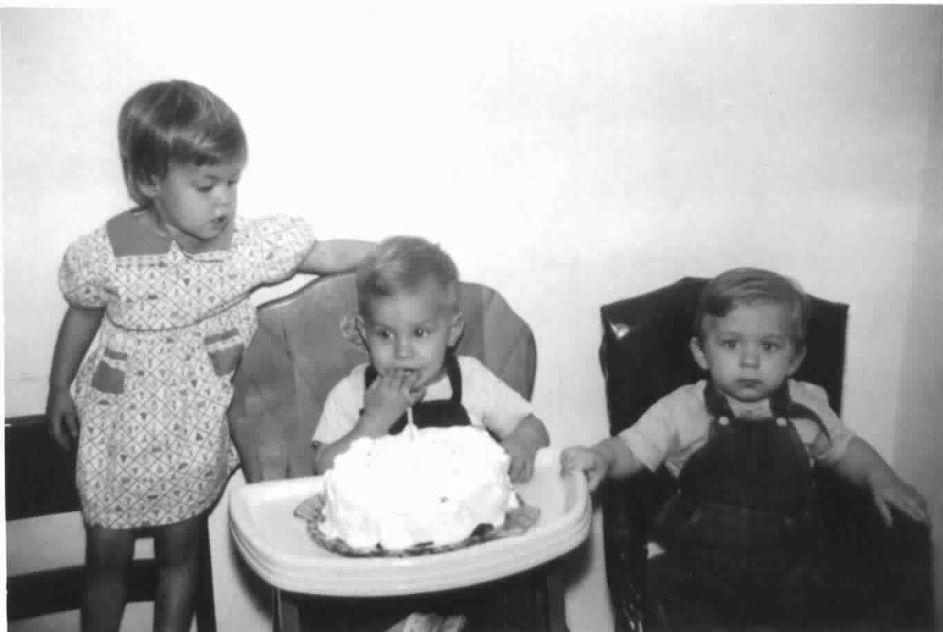 One year old, Brenda, me and Sammy