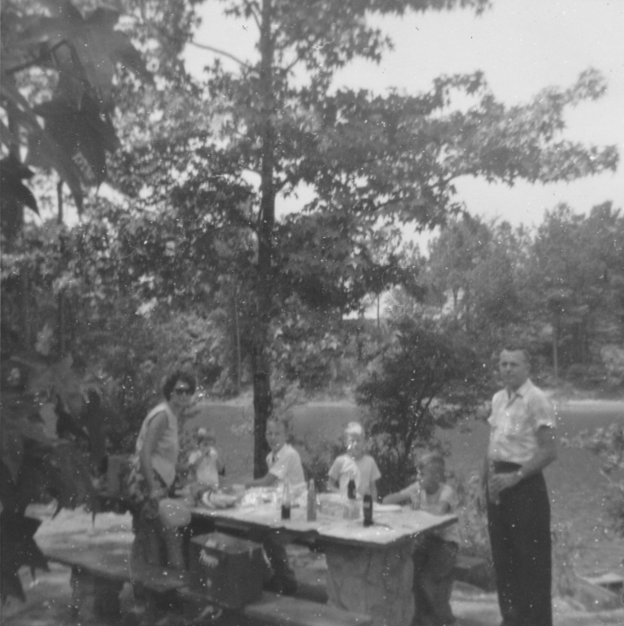 Picnic on the side of the road