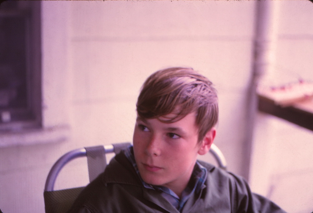 Bill's brother waiting in a chair