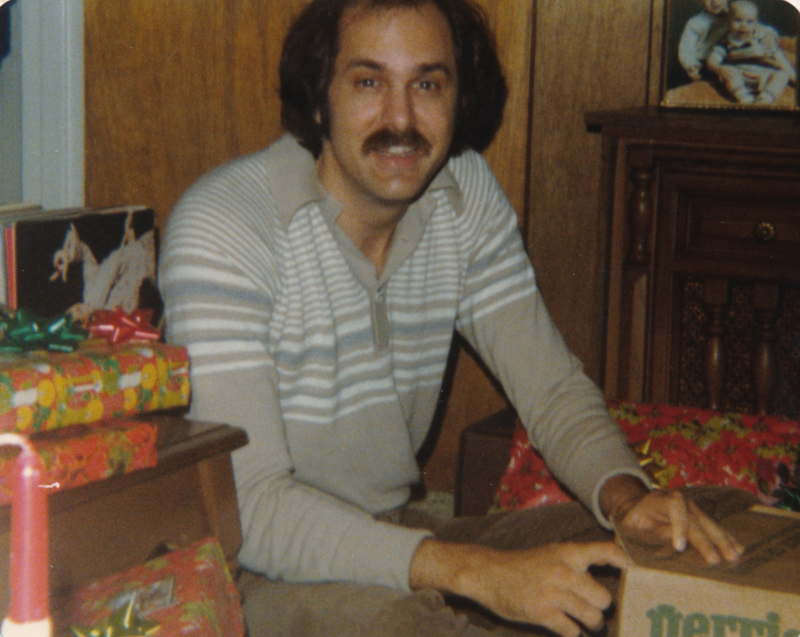 Me opening Christmas presents