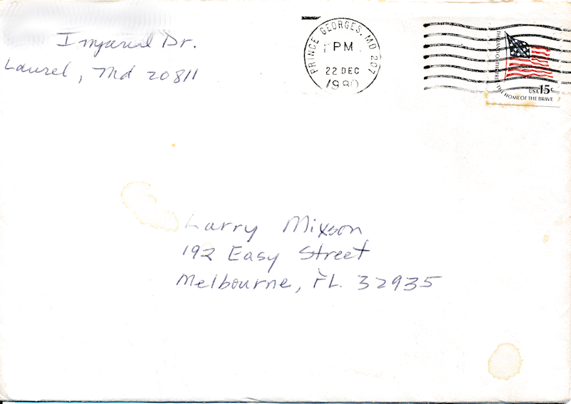 Letter from Melody