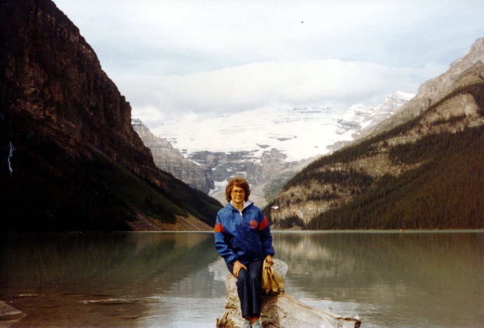 Mom at Lake Louise