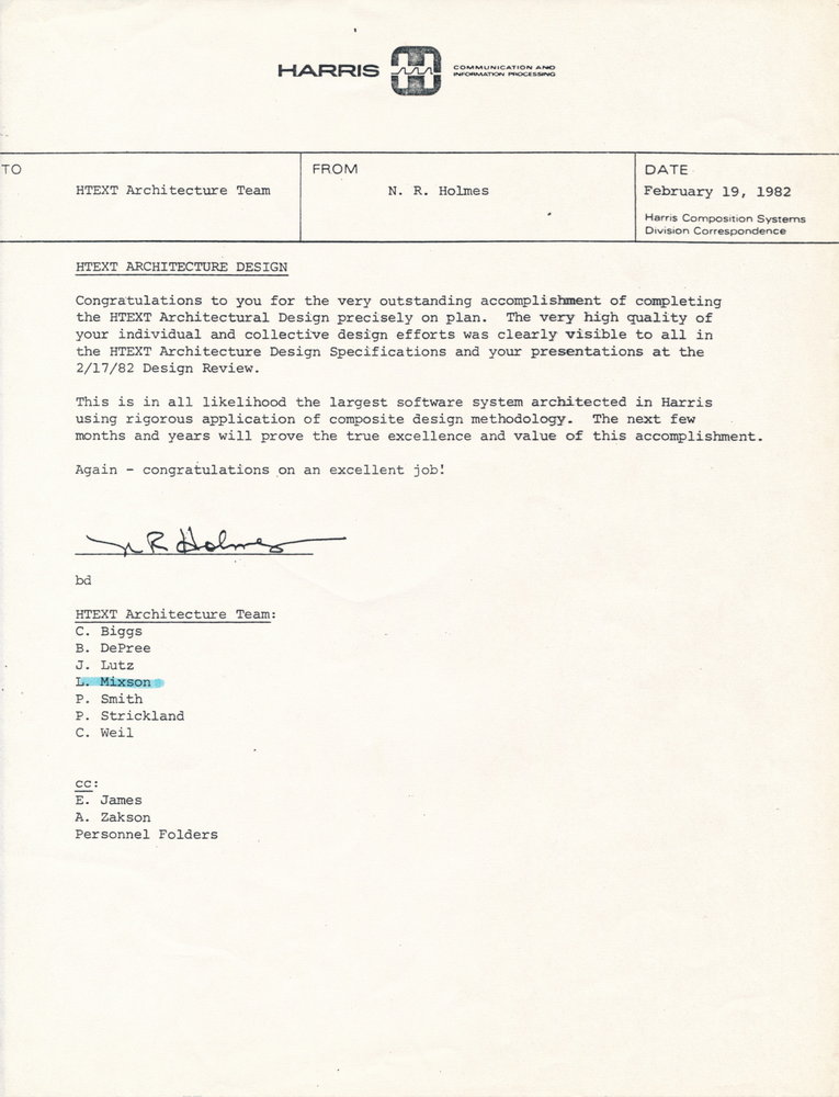 Harris Memo