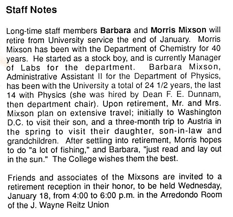 Physics Newsletter