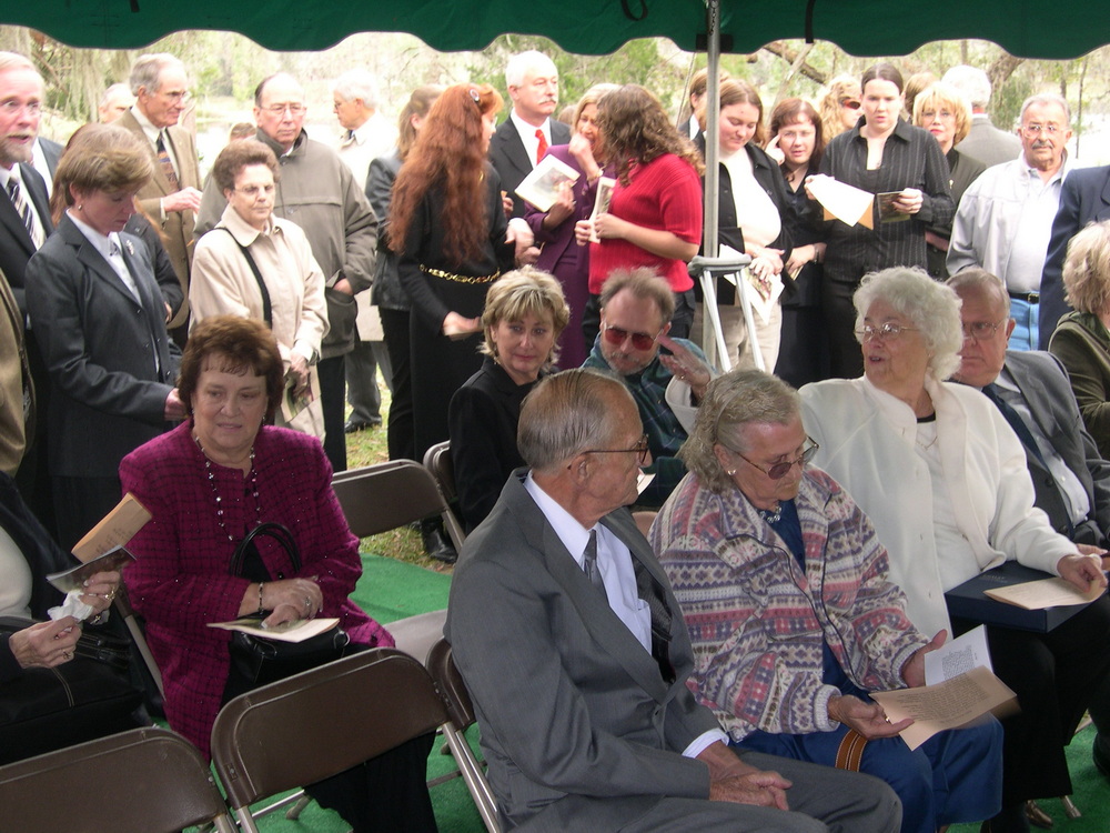 Family at the funeral