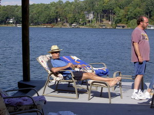 Larry relaxing